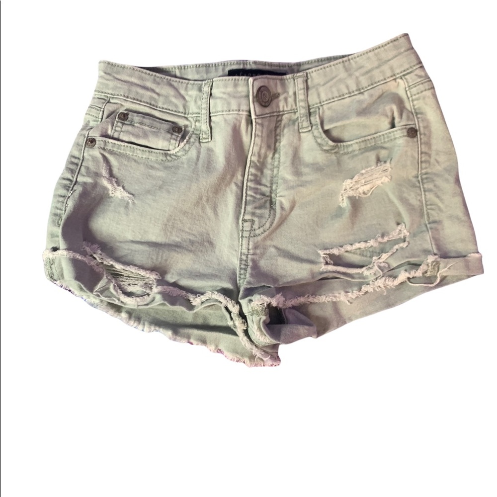 Aeropostale Light Wash Denim Jean Short